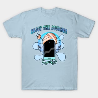 Enjoy The Journey Yoga Phone T-Shirt